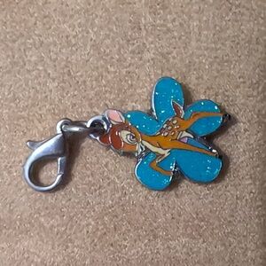 Disney Bambi in Blue Sparkle Flower Charm